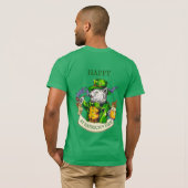 Happy St. Patrick's Day Beer Irish Cat Funny T-Shirt (Schwarz voll)
