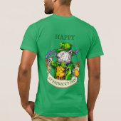 Happy St. Patrick's Day Beer Irish Cat Funny T-Shirt (Rückseite)
