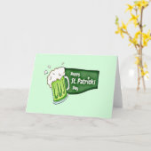 Happy St. Patricks Day Beer Karte (Gelbe Blume)