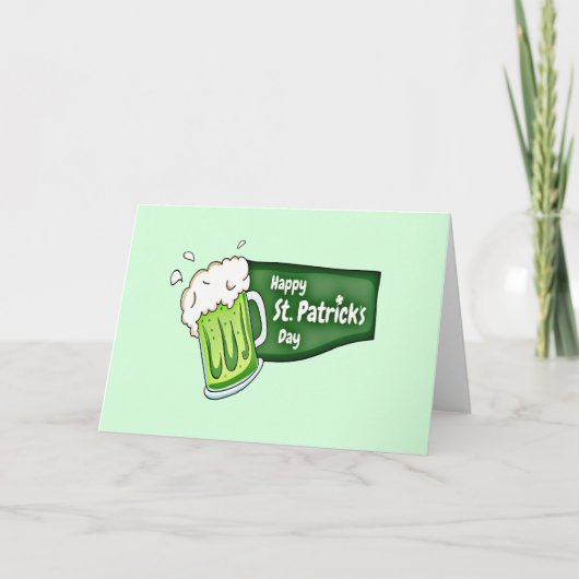 Happy St. Patricks Day Beer Karte (Vorderseite)