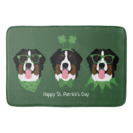 Happy St Patricks Day Bernese Mountain Hunde Badematte