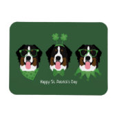 Happy St Patricks Day Bernese Mountain Hunde Magnet (Horizontal)