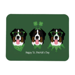 Happy St Patricks Day Bernese Mountain Hunde Magnet