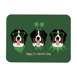Happy St Patricks Day Bernese Mountain Hunde Magnet