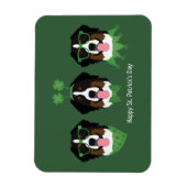 Happy St Patricks Day Bernese Mountain Hunde Magnet (Vertikal)