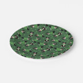 Happy St Patricks Day Bernese Mountain Hunde Pappteller (Schrägansicht)