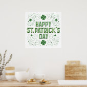 Happy St. Patrick's Day Beveled Poster 24x24 (Küche)
