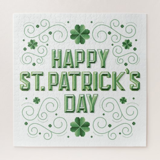 Happy St. Patrick's Day (Beveled) Puzzle 20x20 (Vertikal)