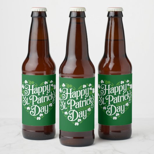 Happy St Patrick's Day Bierflaschenetikett (Flaschen)