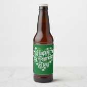 Happy St Patrick's Day Bierflaschenetikett (Vorderseite)