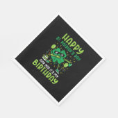 Happy St Patricks Day Birthday Kleeblatt Dab Bday  Serviette (Ecke)