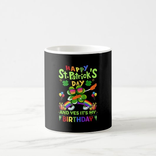Happy St Patrick's Day Birthday Paddy's Day Kaffeetasse (Mittel)