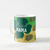 Happy St Patricks Day Blessed Mom Mama  Kaffeetasse (Vorderseite Links)