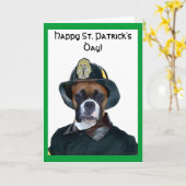 Happy St. Patrick's Day Boxer Grußkarte Karte (Gelbe Blume)