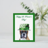 Happy St. Patrick's Day Boxer Postkarte (Stehend Vorderseite)