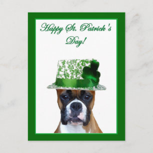 Happy St. Patrick's Day Boxer Postkarte