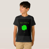 Happy St. Patrick's Day Boys Black Basic T Shirt (Vorne ganz)