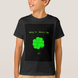 Happy St. Patrick's Day Boys Black Basic T Shirt
