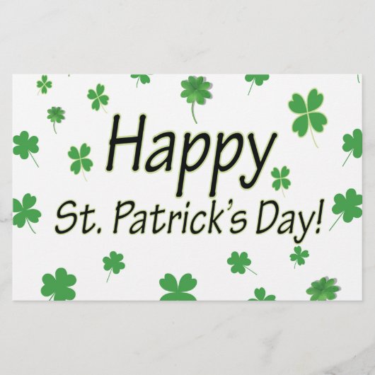 Happy St Patricks Day Briefpapier (Vorderseite)