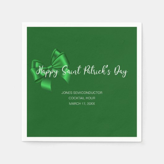 Happy St Patricks Day Business Party Serviette (Vorderseite)