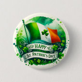 Happy St. Patrick's Day Button (Vorderseite)