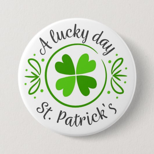 Happy St. Patrick's Day Button (Vorderseite)