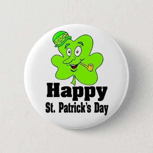 Happy St. Patrick's Day Button (Vorderseite)