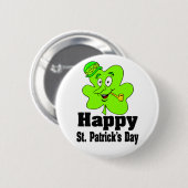 Happy St. Patrick's Day Button (Vorne & Hinten)