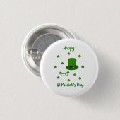 Happy St Patrick's Day Button (Vorne & Hinten)