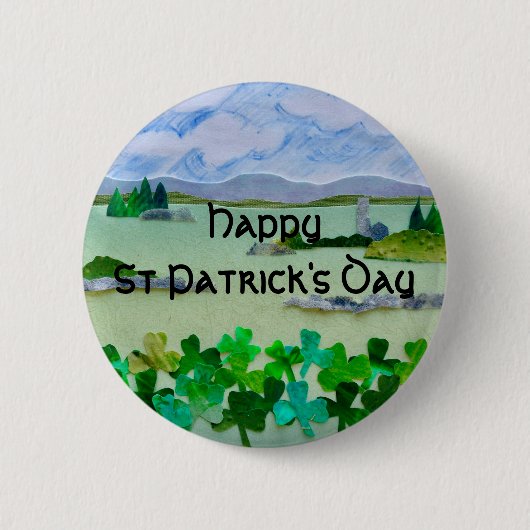 Happy St Patrick's Day Button (Vorderseite)