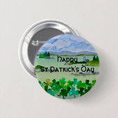 Happy St Patrick's Day Button (Vorne & Hinten)