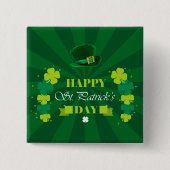 Happy St. Patrick's Day Button (Vorderseite)