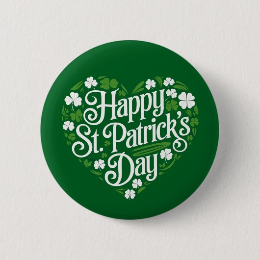 Happy St Patrick's Day Button (Vorderseite)