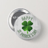 Happy St. Patrick's Day Button (Vorne & Hinten)