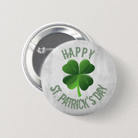 Happy St. Patrick's Day Button (Vorne & Hinten)
