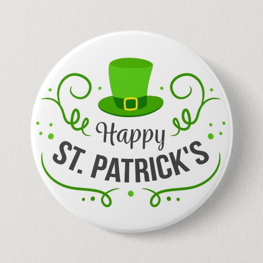 Happy St. Patrick's Day Button (Vorderseite)