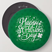 Happy St. Patrick's Day Button (Vorne & Hinten)