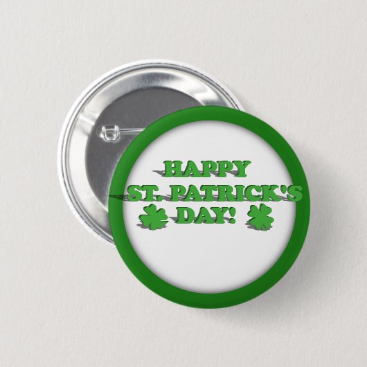 HAPPY ST PATRICKS DAY BUTTON (Vorne & Hinten)