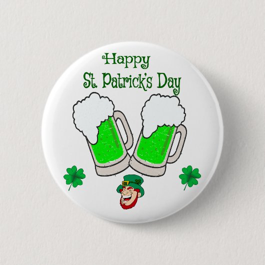 Happy St. Patrick's Day Button (Vorderseite)