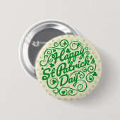 Happy St. Patrick's Day Button (Vorne & Hinten)