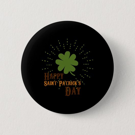 Happy St Patricks Day Button (Vorderseite)