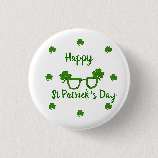 Happy St Patrick's Day Button (Vorderseite)