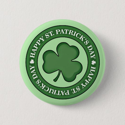 Happy St. Patricks Day Button (Vorderseite)
