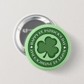 Happy St. Patricks Day Button (Vorne & Hinten)