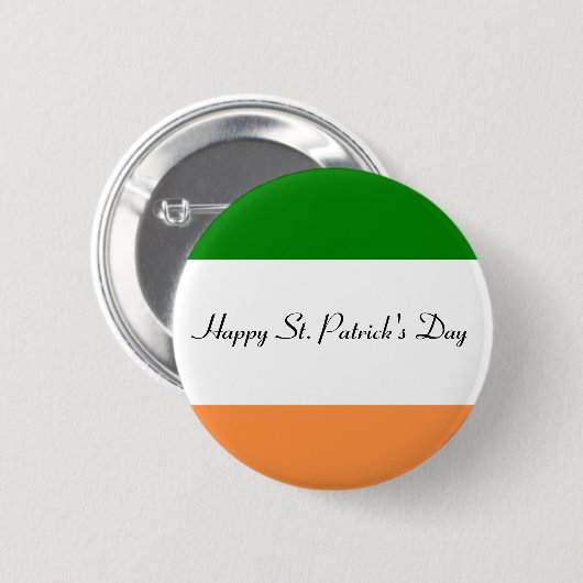 Happy St. Patrick's Day Button (Vorne & Hinten)