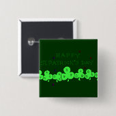 Happy St.Patrick's Day Button (Vorne & Hinten)