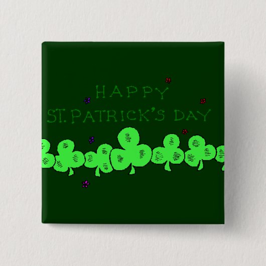 Happy St.Patrick's Day Button (Vorderseite)
