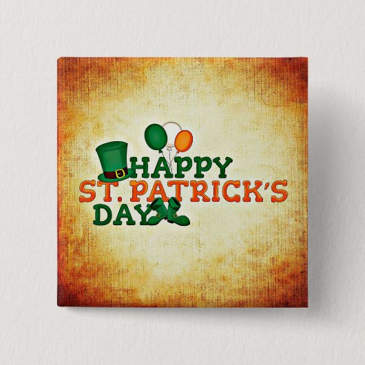 Happy St. Patrick's Day Button (Vorderseite)