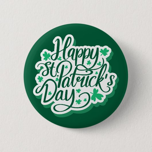 Happy St. Patrick's Day Button (Vorderseite)