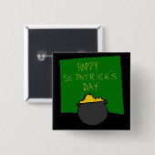 Happy St. Patrick's Day Button (Vorne & Hinten)